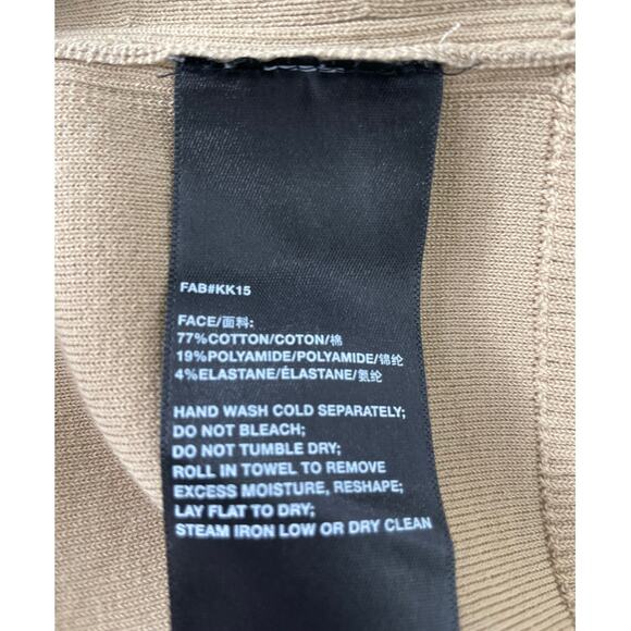 Lafayette 148 New York Tan Knit Sleeveless Blouse Half Zip Women's Sz Small - Picture 7 of 10